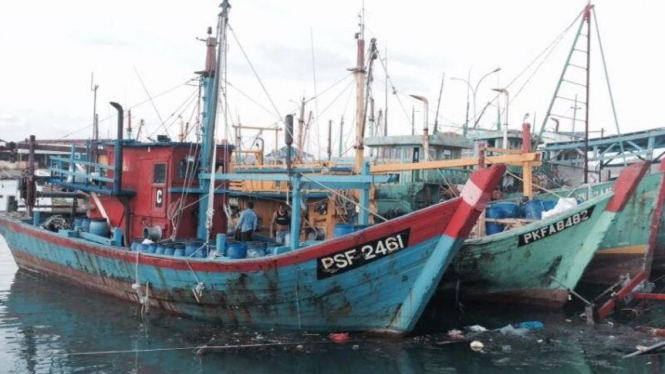Tujuh kapal penangkap ikan Malaysia ditangkap di Batam