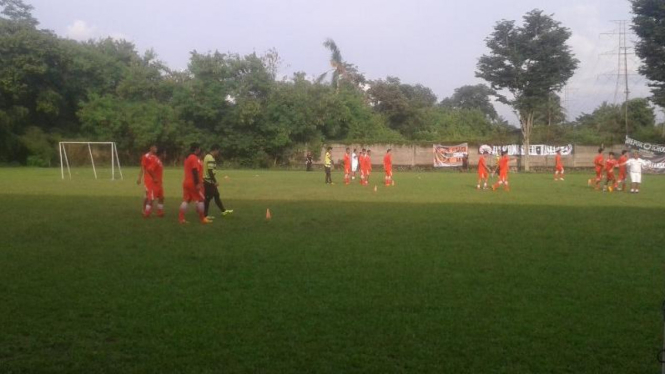 Persija Jakarta saat sedang berlatih.