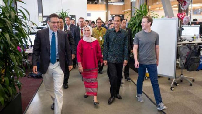 Kunjungan Presiden Jokowi di kantor Facebook