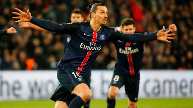 Bomber Paris Saint-Germain (PSG), Zlatan Ibrahimovic.