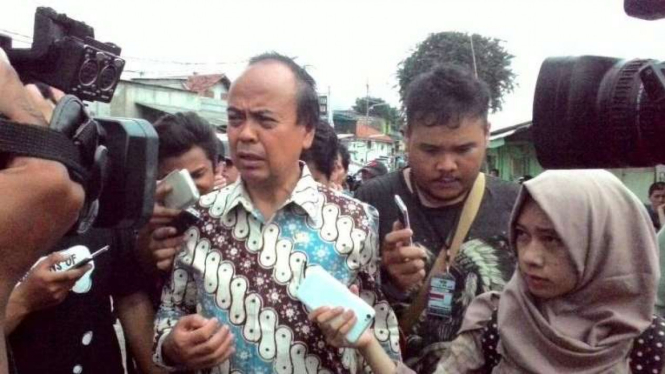 Komisioner Komnas HAM Hafid Abbas di Kalijodo, Jakarta (19/2/2016)