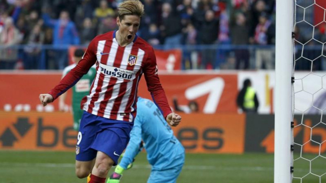 Penyerang Atletico Madrid, Fernando Torres.