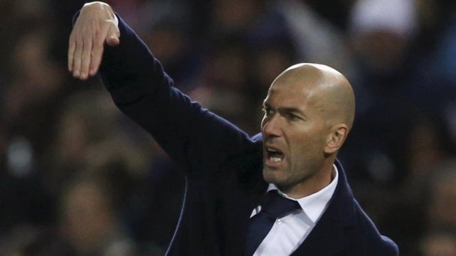 Pelatih Real Madrid, Zinedine Zidane.