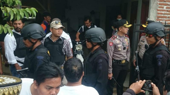 Lokasi penggerebekan terduga teroris di Malang, Jawa Timur