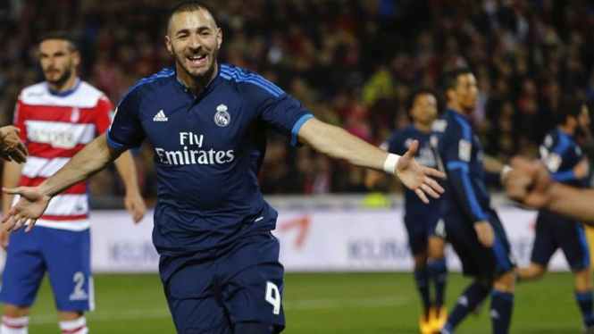 Penyerang Real Madrid, Karim Benzema.