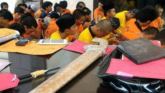 Pelaku tindak kejahatan di wilayah hukum Polrestabes Makassar