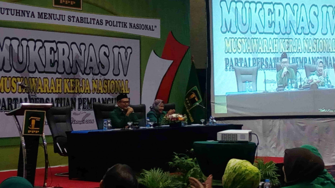 Mukernas PPP di Ancol, Jakarta Utara, Kamis, 25 Februari 2016.