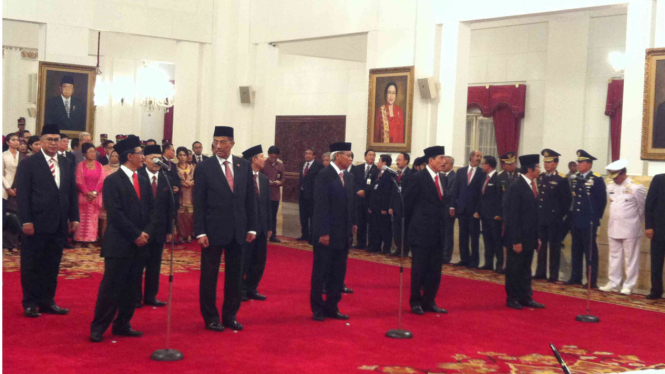 Jokowi lantik 10 dubes baru di Istana Negara, Jakarta, Kamis, 25 Februari 2016.