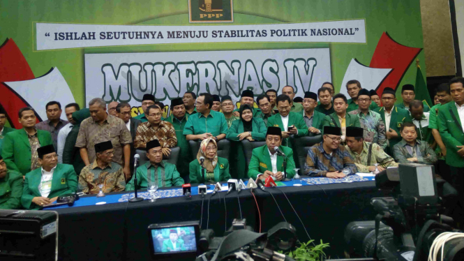 Mukernas PPP di Ancol, Jakarta Utara, Kamis, 25 Februari 2016.