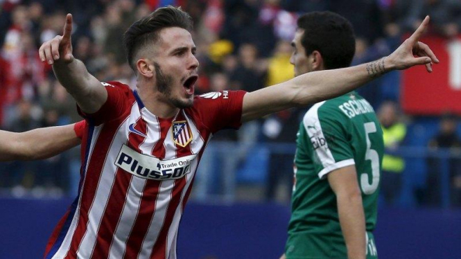 Pemain Atletico Madrid, Saul Niguez.