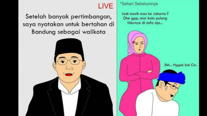 Meme Ridwan Kamil batal ikut Pilkada DKI Jakarta pada 2017