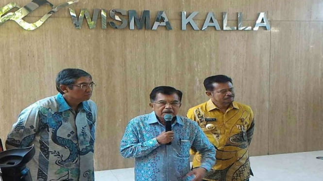 Wakil Presiden Jusuf Kalla saat di Makassar, Sulawesi Selatan