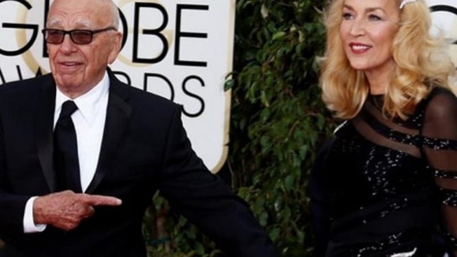 Rupert Murdoch dan Jerry Hall