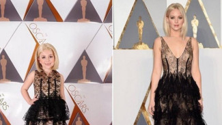 Lucunya Versi Mini Jennifer Lawrence dan Lady Gaga di Oscar