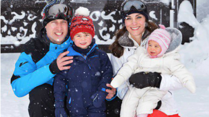 Pangeran William, Kate Middleton dan kedua anaknya