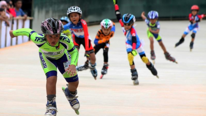 Atlet cilik sepatu roda dalam seleksi menuju PON 2016 Jawa Barat