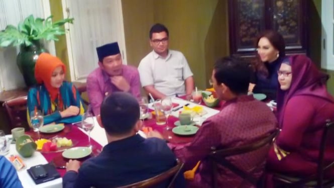 Pertemuan Ridwan Kamil dan Sandiaga Uno.