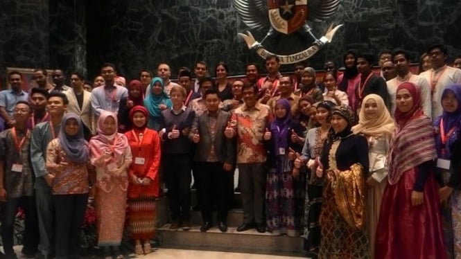 International Youth Conference and Tranning On Countering Terrorism Ikatan Mahasiswa Muhammadiyah di Balai Agung, Balai Kota, Jakarta, Minggu 13 Maret 2016