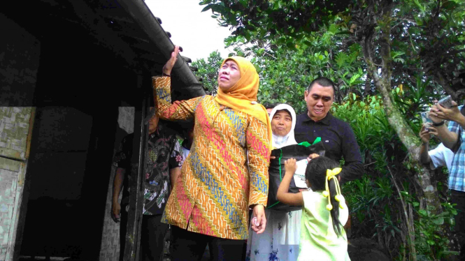 Menteri Sosial  Indar Parawansa saat berkunjung ke Kota Malang.