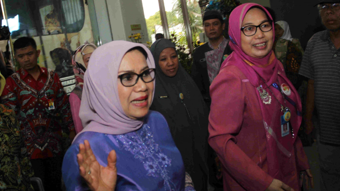 Mufidah Jusuf Kalla di Rumah Sakit PKU Muhammadiyah Solo, Senin, 14 Maret 2016.