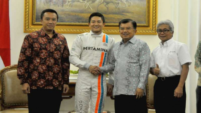 Rio Haryanto meminta dukungan dari Wapres Jusuf Kalla