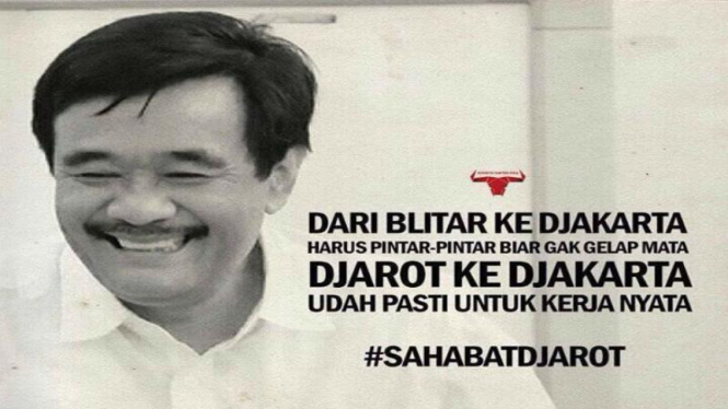 Wakil Gubernur DKI Jakarta Djarot Saiful Hidayat menanggapi munculnya gambar #SahabatDjarot di media sosial 