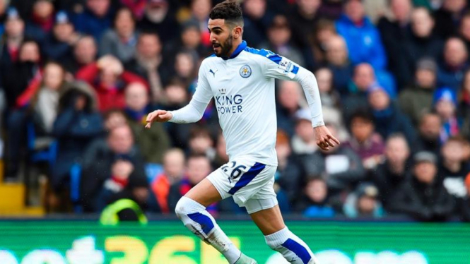 Pemain Leicester City, Riyad Mahrez.