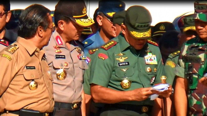 Panglima TNI Jenderal Gatot Nurmantyo di Palu, Senin, 21 Maret 2016.