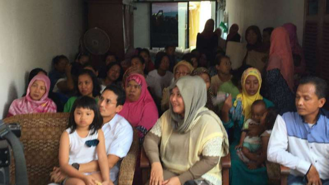 Sandiaga Uno saat bertemu sejumlah warga di Jakarta