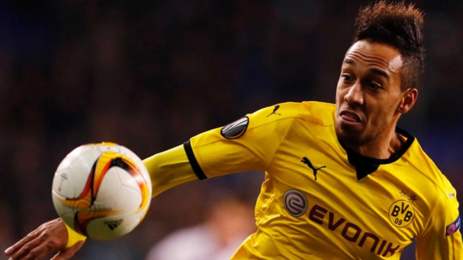 Penyerang Borussia Dortmund dan timnas Gabon, Pierre-Emerick Aubameyang.
