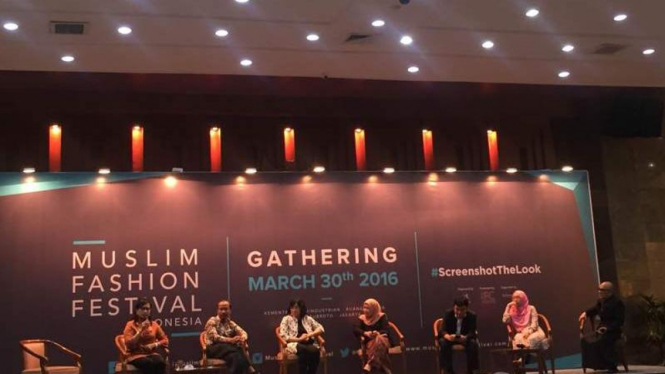 Gathering Muslim Fashion Festival di Jakarta, Rabu, 30 Maret 2016.