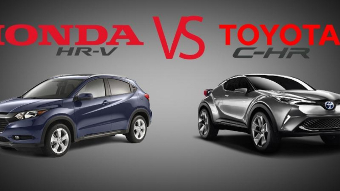 Honda HR-V (kiri) dan Toyota C-HR (kanan)