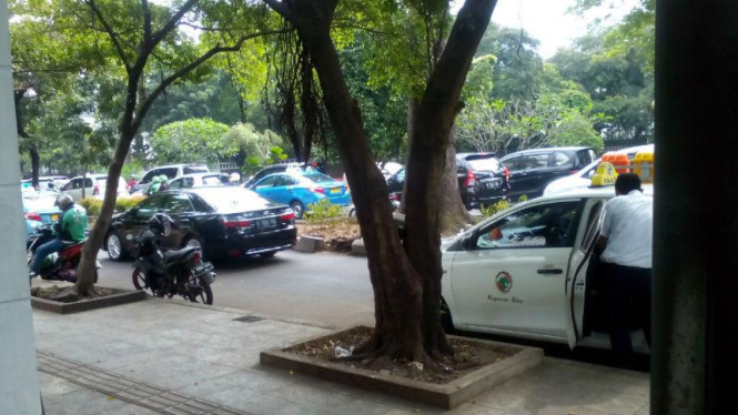 Suasana Jl. Pattimura, Jakarta Selatan, saat penerapan ujicoba penghapusan 3 in 1