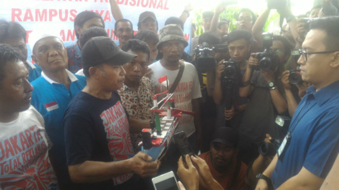Nelayan Jakarta mendukung KPK mengusut kasus korupsi Pembahasan Raperda Reklamasi Pantai Utara Jakarta, Selasa (5/4/2016).