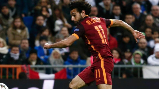 Mohamed Salah saat bermain untuk AS Roma.