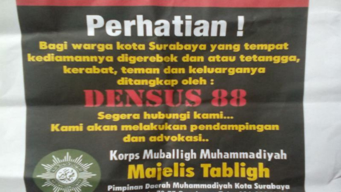 Beredar selebaran provokatif yang mengatasnamakan Muhammadiyah