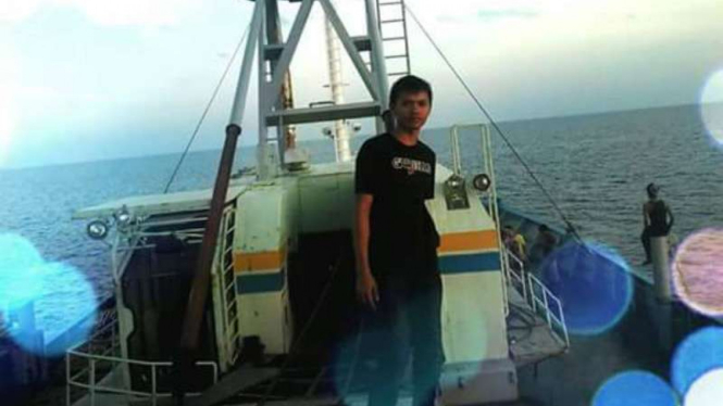 Wendi Rakhadian, salah satu awak tugboat Brahma 12 yang disandera Abu Sayyaf.