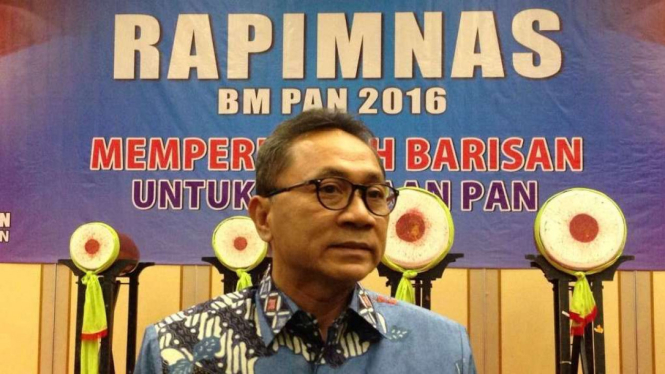 Ketua Umum PAN Zukifli Hasan di Rapimnas BM PAN di Jakarta