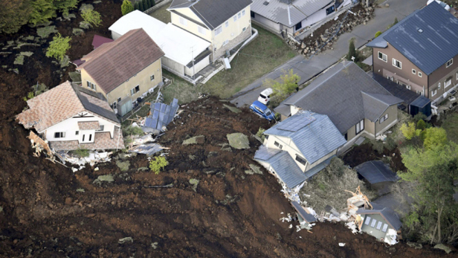 Kondisi Kumamoto Pasca Terjadi Gempa 