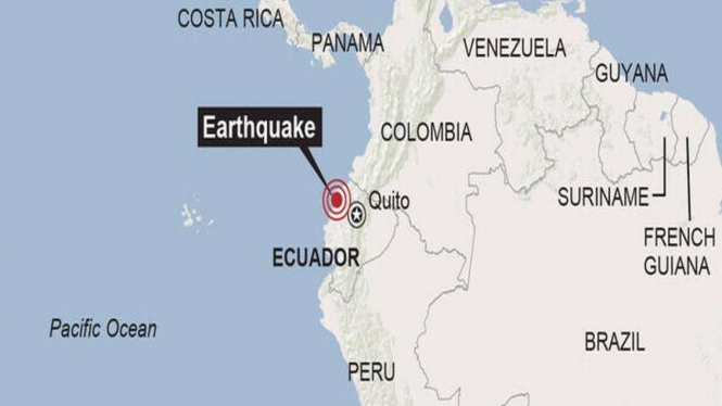 Ekuador diguncang gempa bumi.