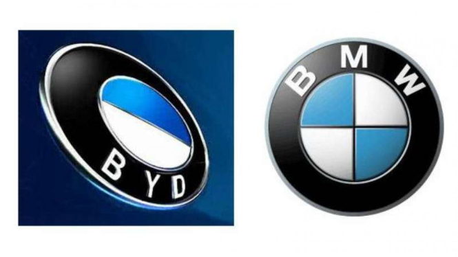 Logo BYD contek BMW