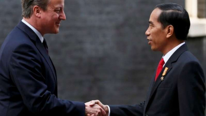 Perdana Menteri Inggris, David Cameron, menerima kunjungan Presiden Joko Widodo.