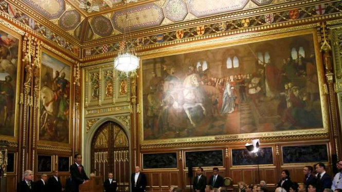 Presiden Joko Widodo pidato di Gedung Parlemen Inggris