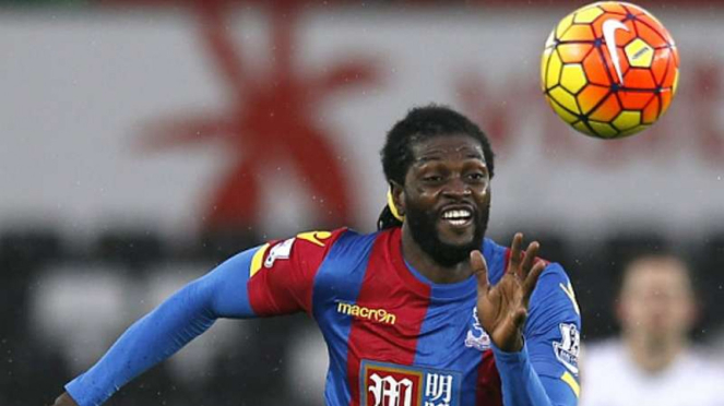 Emmanuel Adebayor ketika membela Crystal Palace.