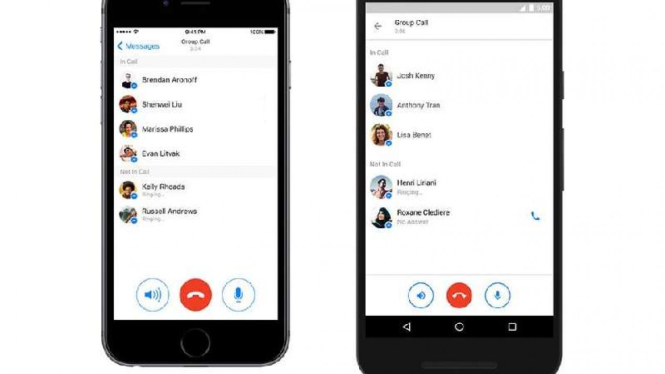 Gambaran layanan grup call Facebook