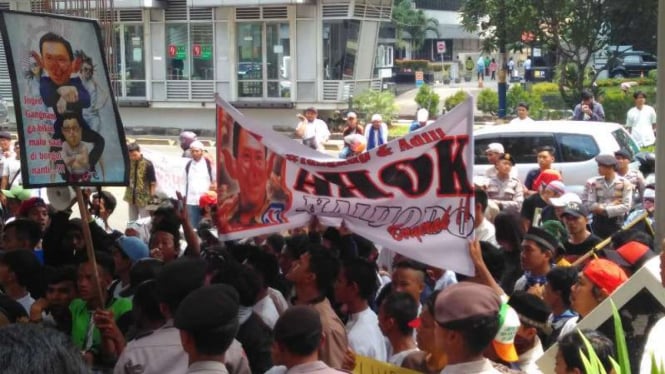 Ilustrasi demo depan KPK.