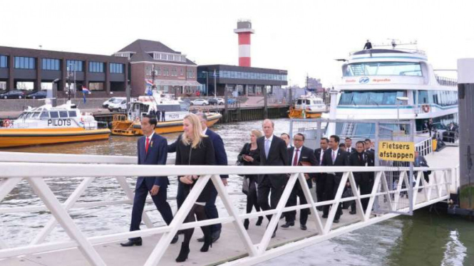 Presiden Joko Widodo di Port Rotterdam, Belanda
