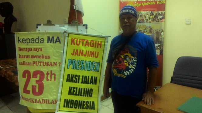 Aksi Indra menuntut keadilan selama 23 tahun