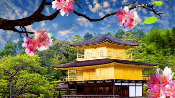 Terpukau Keindahan Kuil Emas Kinkakuji Di Jepang 