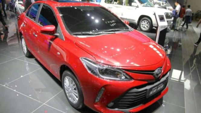Toyota Vios 2016 saat peluncuran di Beijing Auto Show. 